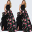 Load image into Gallery viewer, 2020 Beautifully Ziggy Women Lady Satin Floral Long Black Print Backless Maxi Dress Club Wear Evening Party Gown
