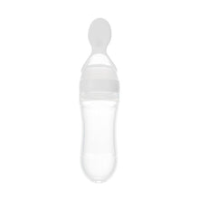 Load image into Gallery viewer, 90ML Safe Newborn babys Milk Bottle Training Feeder Food Supplement Feeding Bottle Ziggy Toddler Silicone Squeeze Feeding Spoon
