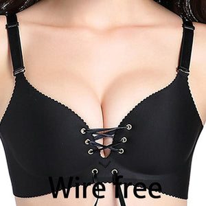 Bralette Backless Plunge Intimates Female Underwear 2020 Sexy Deep U Cup Bras For Women Ziggy New Polyester  Push Up Lingerie Seamless Bra