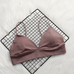 Soft Bralette Deep V Seamles Ziggy Bras for Women Wireless Push Up Bra Comfortable Blackless Underwear