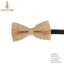 Load image into Gallery viewer, New Cork Wood Fashion Bow Ties Men &amp; Women Novelty Handmade Solid Neckwear for Mens Wedding Party Man Gift Accessories Men Bowtie Ziggy
