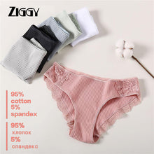 Load image into Gallery viewer, Cotton Panty 3Pcs/lot Solid Ladies Panties Comfort Underwear Skin-friendly Briefs For Women Sexy Low-Rise Panty Intimates L XL For Ziggy
