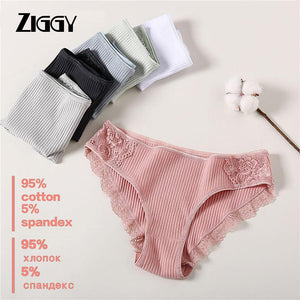 Cotton Panty 3Pcs/lot Solid Ladies Panties Comfort Underwear Skin-friendly Briefs For Women Sexy Low-Rise Panty Intimates L XL For Ziggy