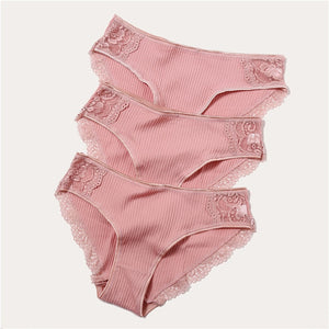 Cotton Panty 3Pcs/lot Solid Ladies Panties Comfort Underwear Skin-friendly Briefs For Women Sexy Low-Rise Panty Intimates L XL For Ziggy