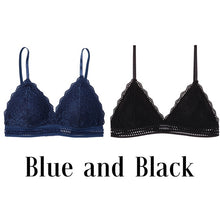 Load image into Gallery viewer, 1/2PCS Ziggy Women Bralette French Style Lace Bra Girls Triangle Cup Lingerie Deep V Wireless Underwear Soft Thin Seamless ziggy Bra
