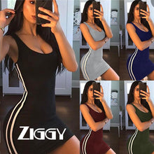 Load image into Gallery viewer, 2020 Siggy  Women Summer Dress Bandage Bodycon Sleeveless Evening Party Club Short Mini Dress
