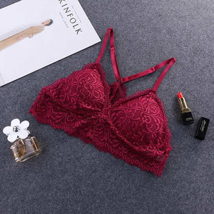 New Push Up Bra Plus Size 2020 Y-line Straps Backless Bras Large Size Ziggy Bra Wireless Bras for Women Lingerie BH Lace Sexy Bralette