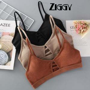 Ziggy  Bralette Sexy Lingerie Seamless Hollow Out Soft Bras For Women Wireless Push Up Bra Comfortable Underwear