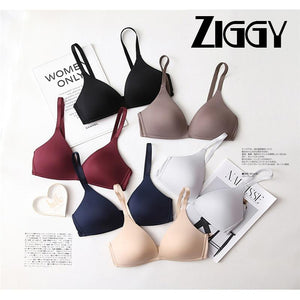 Seamless Bras for Ziggy Summer Women Push Up Bras No Wire Brassiere A B Cup Underwear Sexy Bra Three Quarters(3/4 Cup)