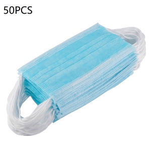 50pcs/100pcs Anti-haze Dust Mask Blue Breathable Mouth Mask (Special For Covid-19) Kids Adult Disposable Face Masks PM2.5 Filter Protective mask