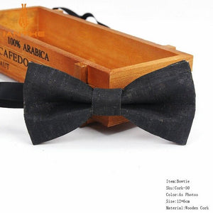 New Cork Wood Fashion Bow Ties Men & Women Novelty Handmade Solid Neckwear for Mens Wedding Party Man Gift Accessories Men Bowtie Ziggy