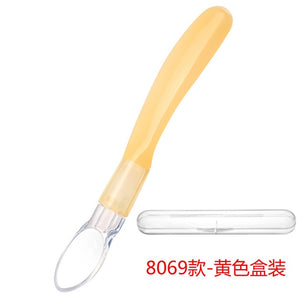 Baby Soft Spoon Ziggy Anti-scalding Spoon Baby Feeding Spoons Complementary Food Feeding Silicone Spoon Baby Feeding Tableware