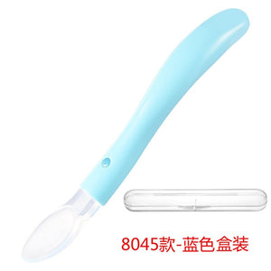 Baby Soft Spoon Ziggy Anti-scalding Spoon Baby Feeding Spoons Complementary Food Feeding Silicone Spoon Baby Feeding Tableware