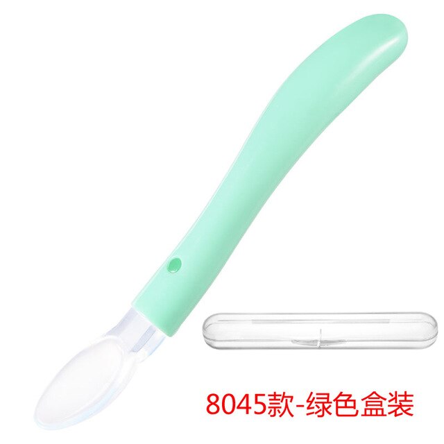 Baby Soft Spoon Ziggy Anti-scalding Spoon Baby Feeding Spoons Complementary Food Feeding Silicone Spoon Baby Feeding Tableware