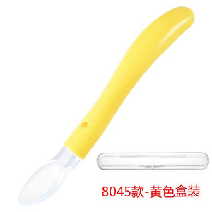 Baby Soft Spoon Ziggy Anti-scalding Spoon Baby Feeding Spoons Complementary Food Feeding Silicone Spoon Baby Feeding Tableware