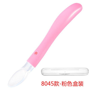 Baby Soft Spoon Ziggy Anti-scalding Spoon Baby Feeding Spoons Complementary Food Feeding Silicone Spoon Baby Feeding Tableware