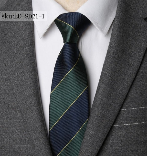 Men Women Ziggy Polyester all in one Necktie Striped Business 7CM Tie Mens Wedding Parties Dress Jacquard Ties