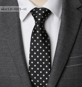 Men Women Ziggy Polyester all in one Necktie Striped Business 7CM Tie Mens Wedding Parties Dress Jacquard Ties